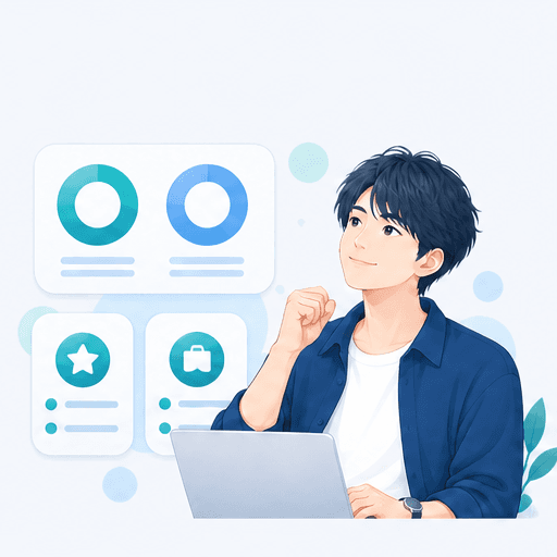 診断結果を見ながら次のキャリアを考える若手社会人